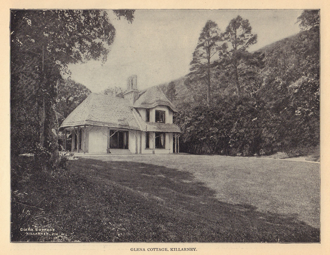 Glena Cottage, Killarney. Ireland 1905 old antique vintage print picture